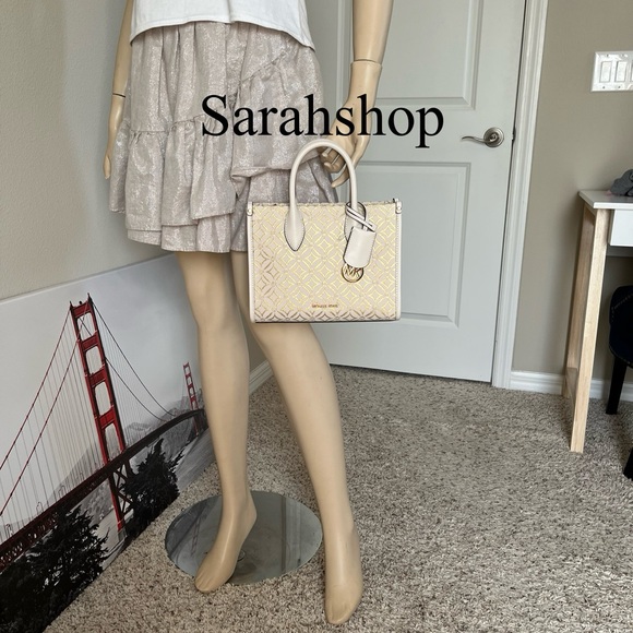 🌼Michael Kors Mirella small shopper top zip Xbody - Picture 9 of 14